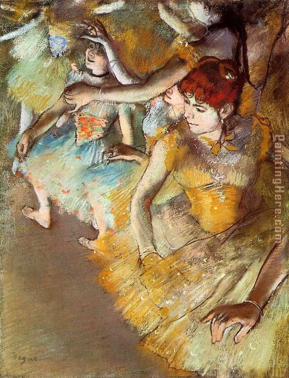 Ballet Dancers on the Stage painting - Edgar Degas Ballet Dancers on the Stage art painting